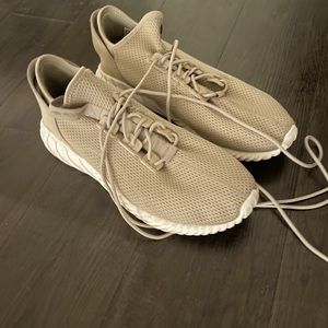 Adidas Size 13 Beige Tubular Doom Sock Primeknit Sneaker